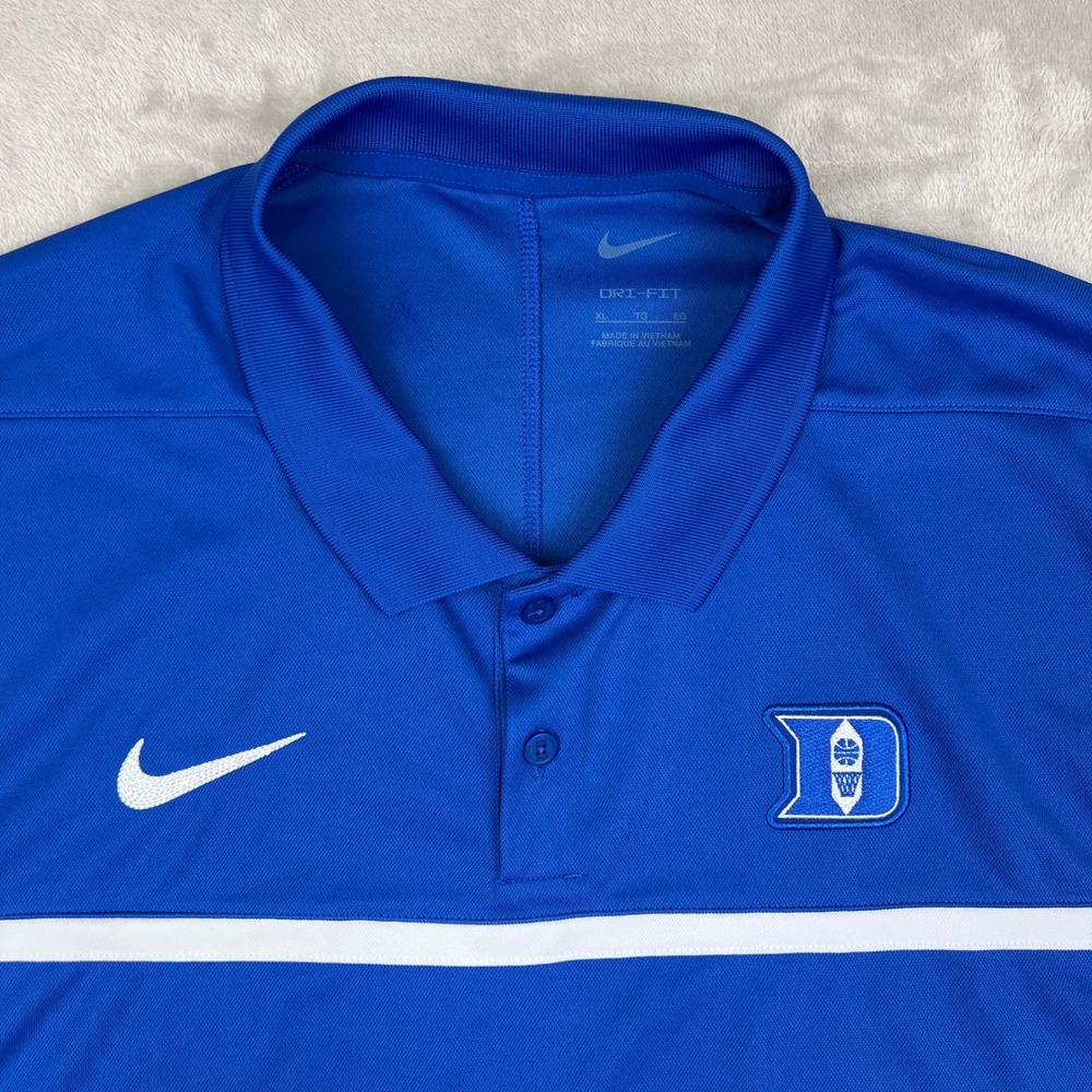 Nike Duke Blue Devils Dri-FIT Polo Shirt Mens XL Blue Basketball DO2987-480